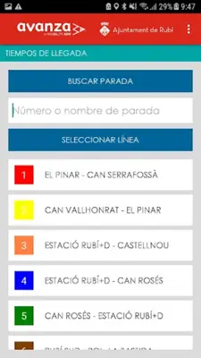 Rubí-Bus android App screenshot 2